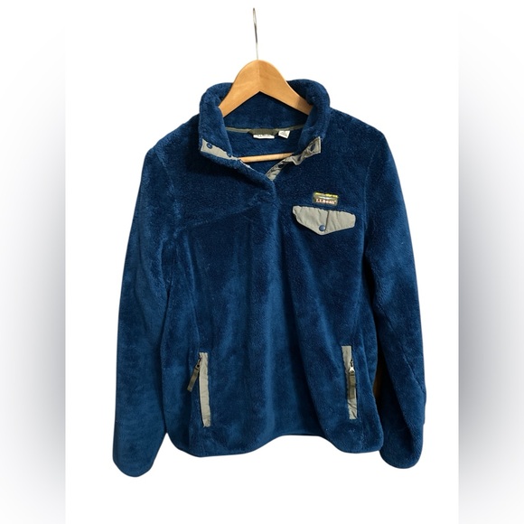 L.L. Bean Jackets & Blazers - Y2K L.L. Bean Hi Pile Fleece 1/4 Snap Gorpcore Pullover Women’s Med Pockets